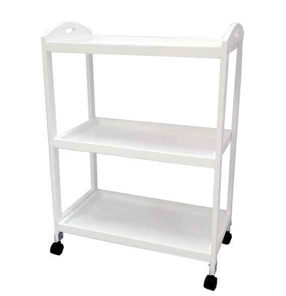 Camarera, carro de servicio con ruedas color blanco 60x33x85