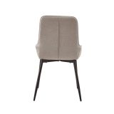 Pack de 4 Sillas Tapizadas en Tela Marron con Tratamiento Easy Clean, Asiento Reforzado Medidas 54x55x88 cm