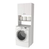 Armario Multiusos Fabricado en Melamina para Lavadora o Baño – 180 x 64 x 35 cm (alto x ancho x fondo)